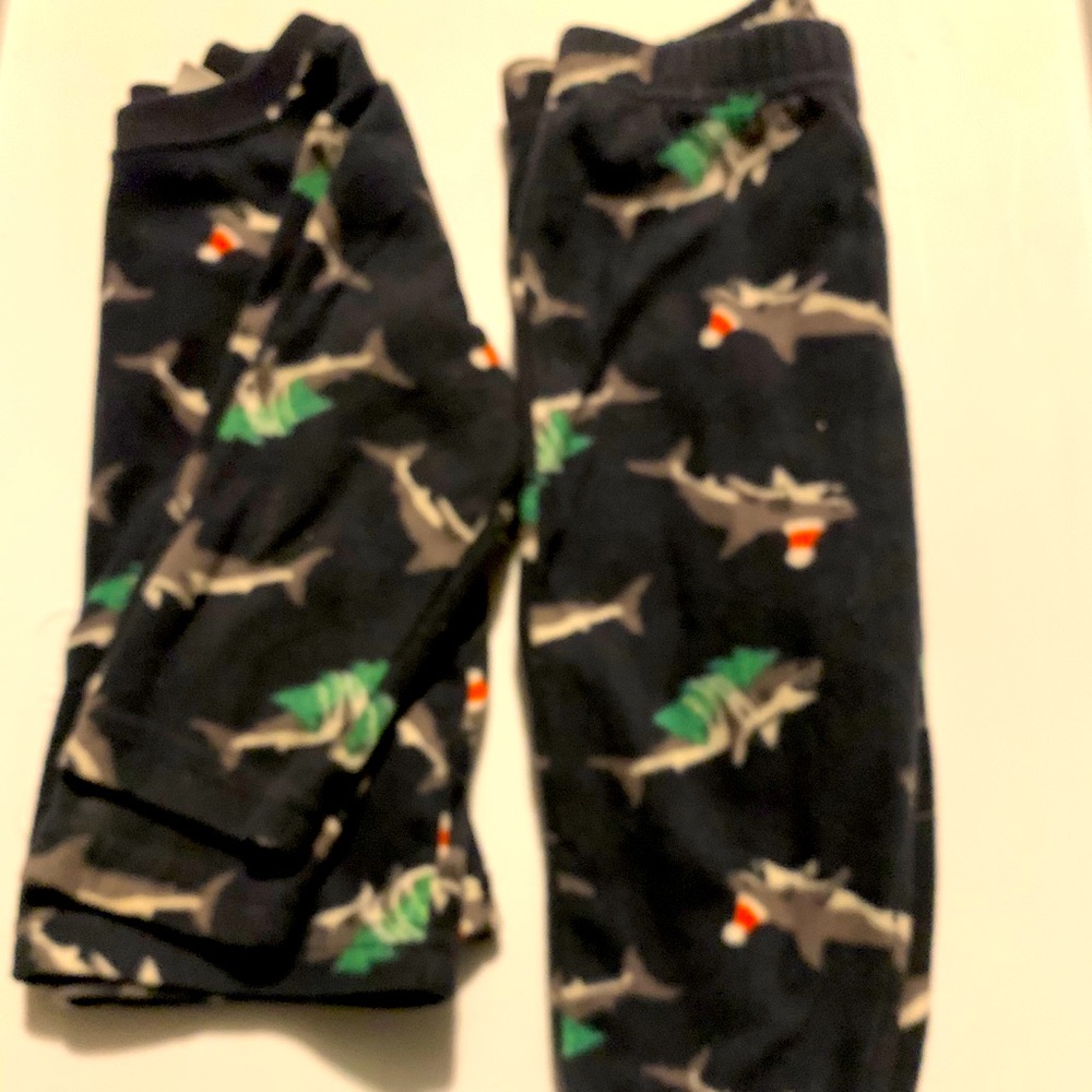 Old navy Santa Shark pajamas 12-18 month